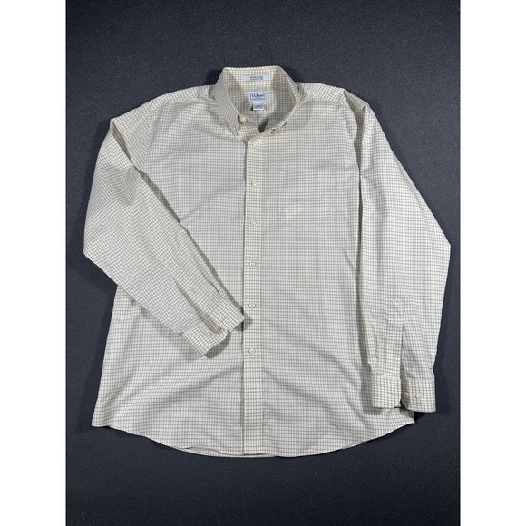 L.L. Bean Other - LL Bean Men's Long Sleeve Tan Check Oxford Button Down XL-Reg Wrinkle Resistant
